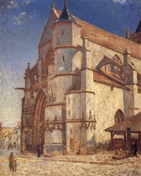Alfred Sisley The Church at Moret in Morning Sun
